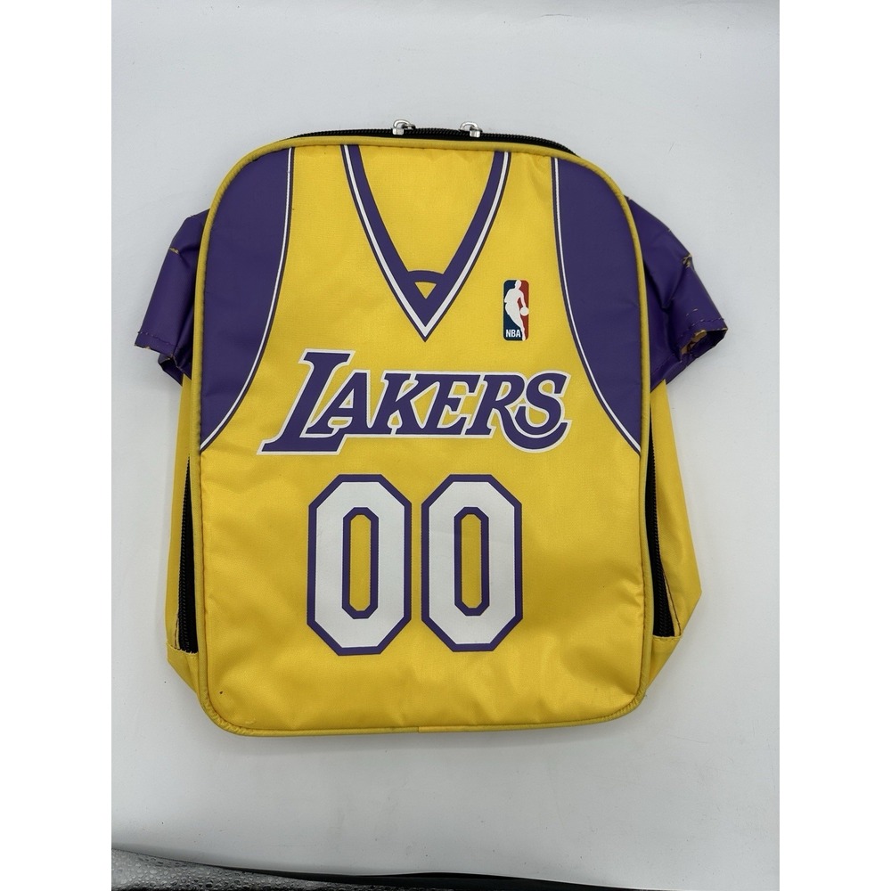 Los Angeles Lakers NBA Jersey #00 Insulated Lunch Box Bag Purple Gold